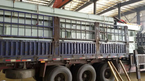 天津萬通大廈信達二期立體停車設備鋼結構發(fā)貨現(xiàn)場